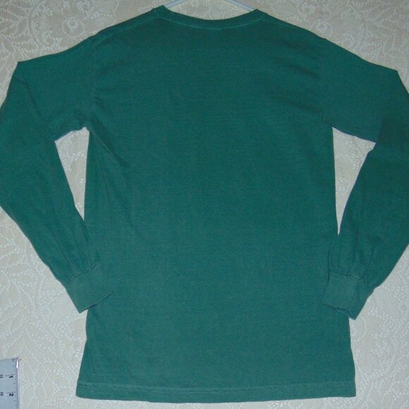 Boy Willows Comfort Colors T Shirt Men's Green Long Sleeve Small Cotton NWOT - Picture 6 of 6